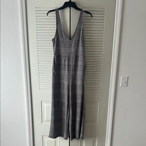 Forever 21 Black and White Striped Jumpsuit Size: S